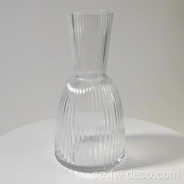 Ribbed Glass Vase Tea Light Holders